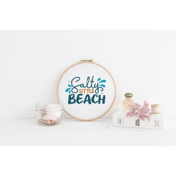 Beach Ocean Summer Funny Humor Sun Counted‎ Cross Stitch Patterns Set of 10 - Picture 10 of 11